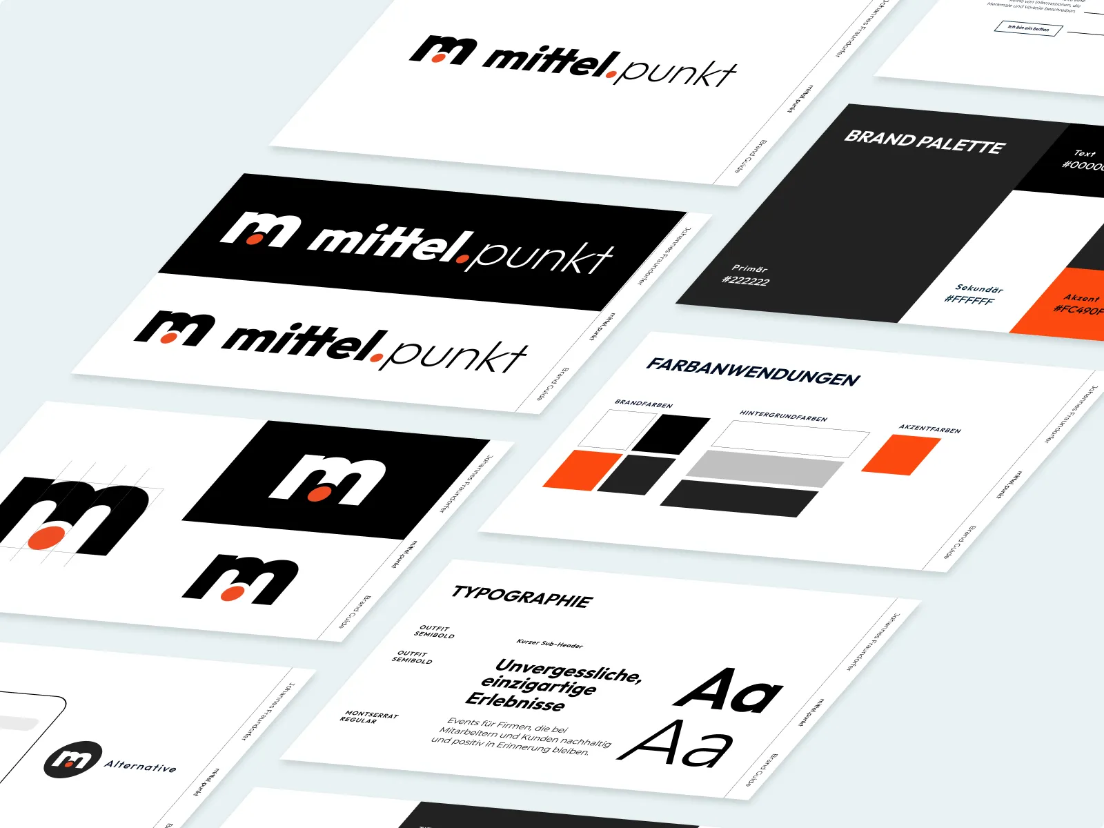 brand guide for mittel.punkt event agency
